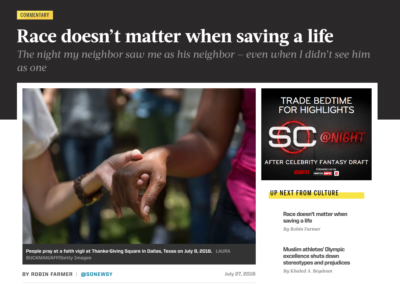 Race doesn’t matter when saving a life